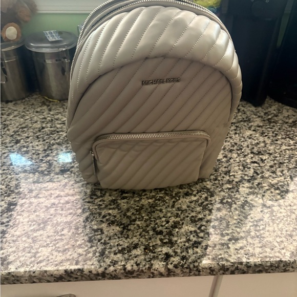 Michael Kors Quilted Gray Backpack - Picture 1 of 2